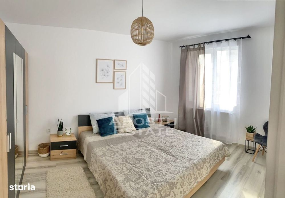 Apartament cu 2 camere complet mobilat si utilat la etajul 2 in Giroc.