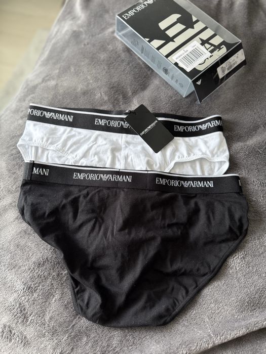 Emporio Armani set 2 chiloti alb-negru marimea M noi originali