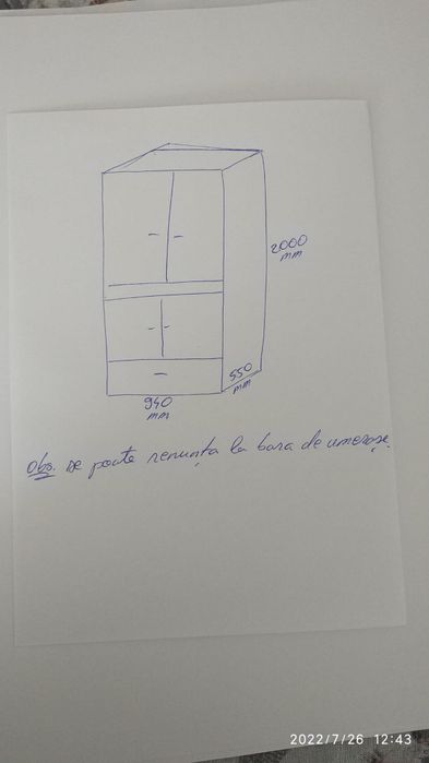 Dulap 2 usi ,detalii in poze