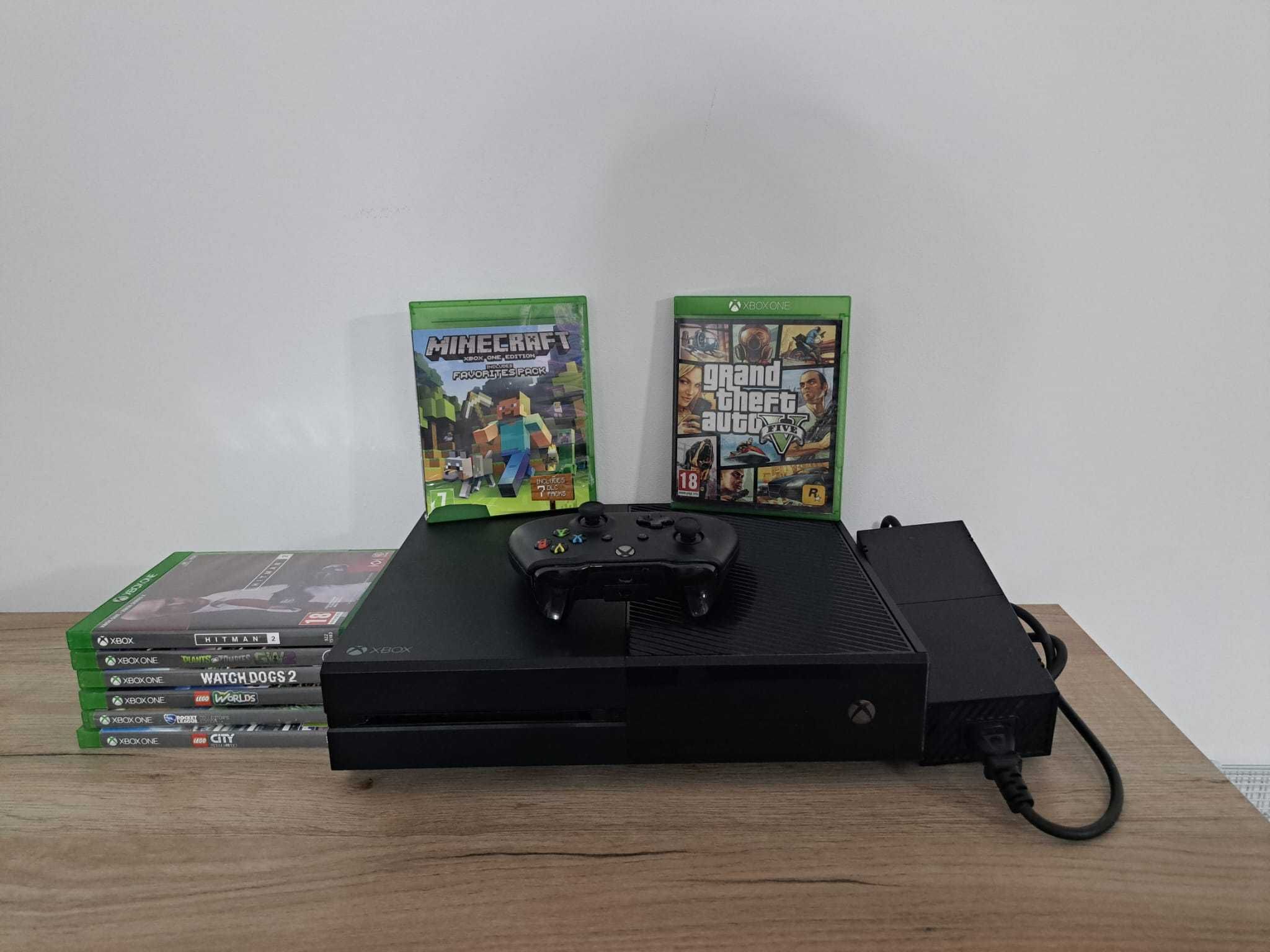 XBOX ONE 1T + Controller Negru + Cablu de alimentare + 8 jocuri