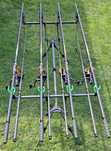 Set 4 Lansete Carbon 3,90 m, 4 Mulinete Fascinate 8000,Rod Pod Echipat