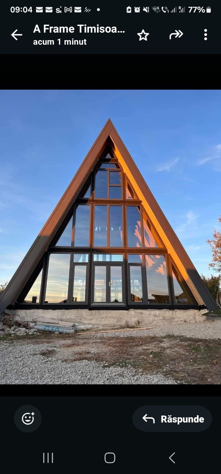 Construim Case din structura de lemn si Cabane stil A Frame, dimensiun