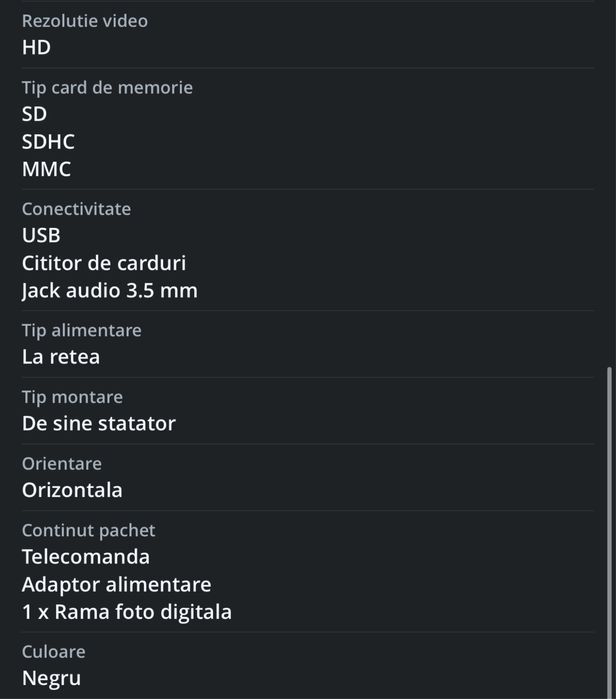Rama foto digitala BRAUN DigiFrame Slim 8