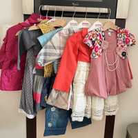 11 комплекти  рокли, блузи и панталони, яке за момиче, 80 – 86 см.