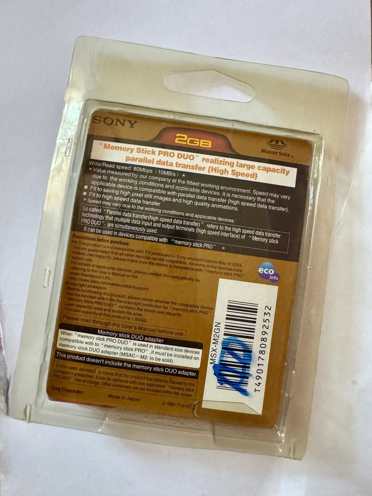 Флешка Memory Stick PRO Duo память 2 gb