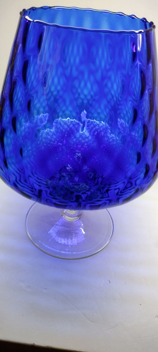 1960 Cobalt Blue Glass Italian Empoli Декоративна ваза/бонбониера