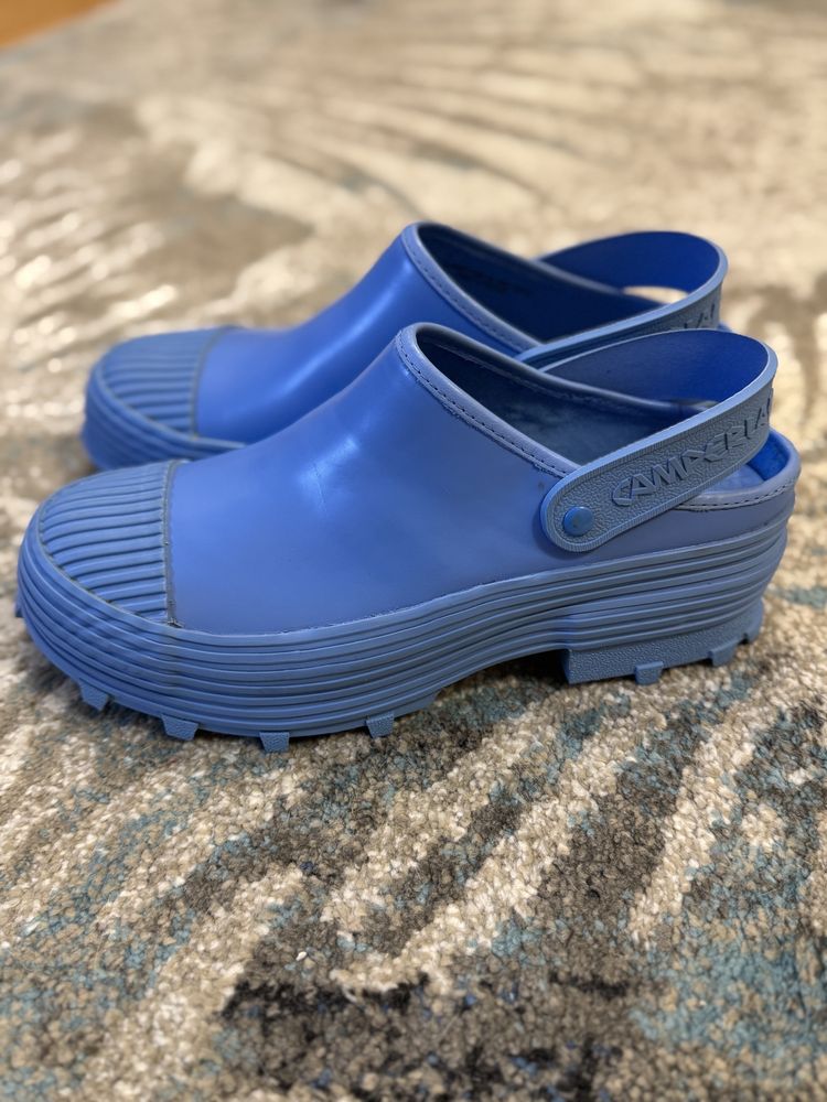 Saboți traktori din piele bordeaux CamperLab, mărime 40, unisex.