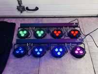 Set de 2 lumini efecte LED evenimente LEUCHTKRAFT PARL-45SET,XLR/DMX