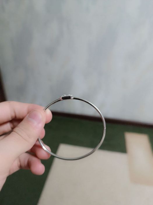 XUPING Браслет с квадратным инкрустированным камнем из серебра