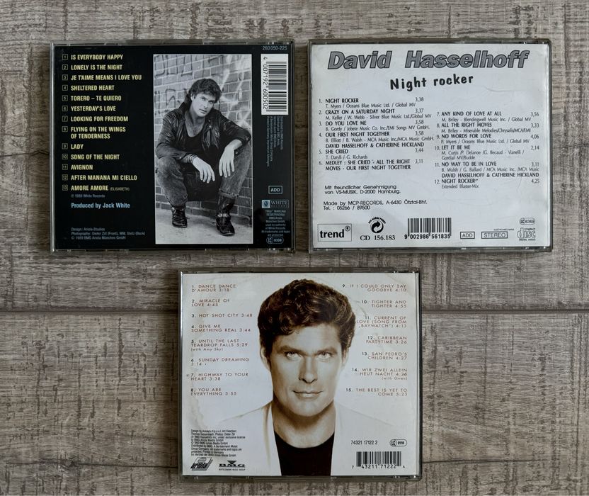 Lot 9 cd-uri originale David Hasselhoff