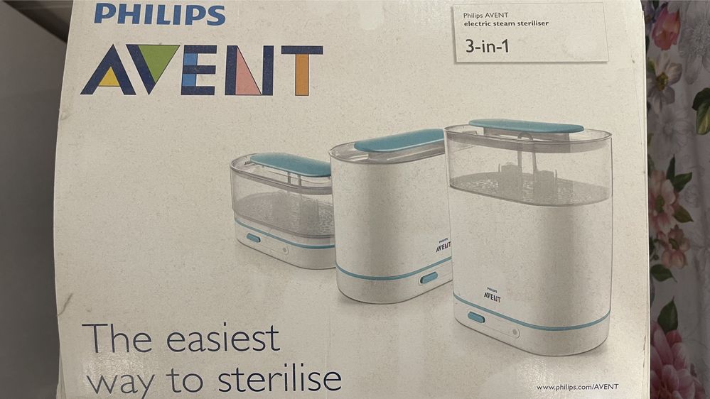 Sterilizator biberoane, cu abur, 3 în 1 - Philips Avent