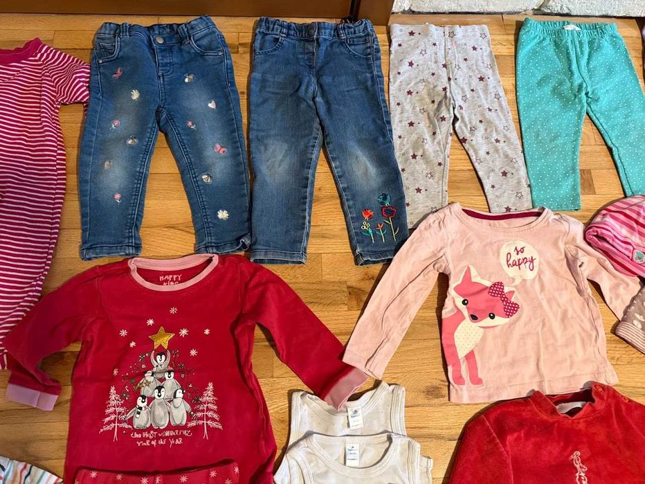 Голям лот за момиче есен/зима - размер 86/92, общо 54+ части