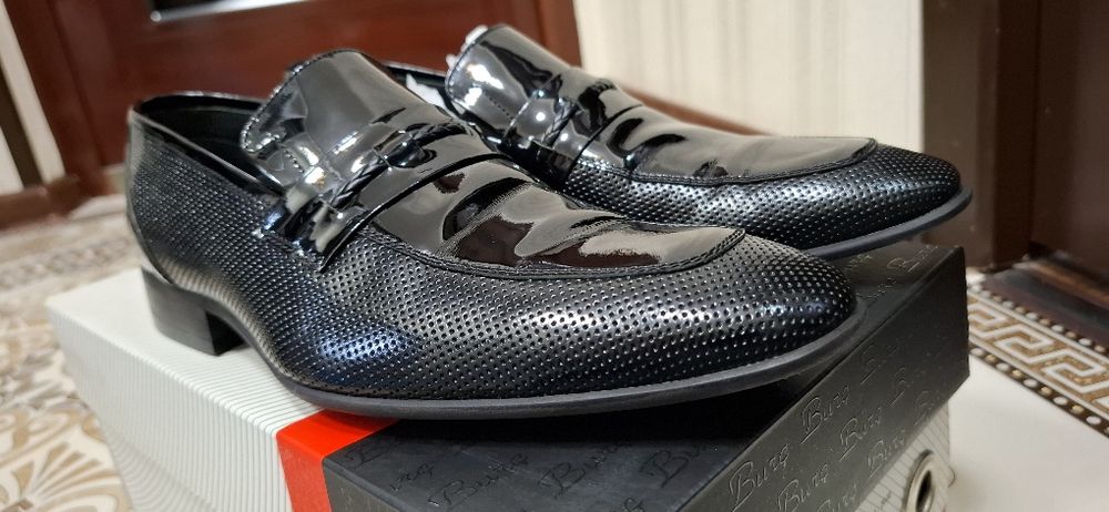 Туфли мужские Турция 100% кожа лакированный 2 раза носили