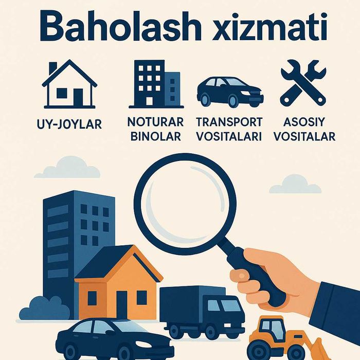 Оценка имущества | Uy-joy | Автомобиль | ДТП | Arzon narx