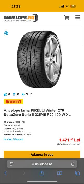 295/35/20 M+S PIRELLI SOTTOZERO Anvelope NOI