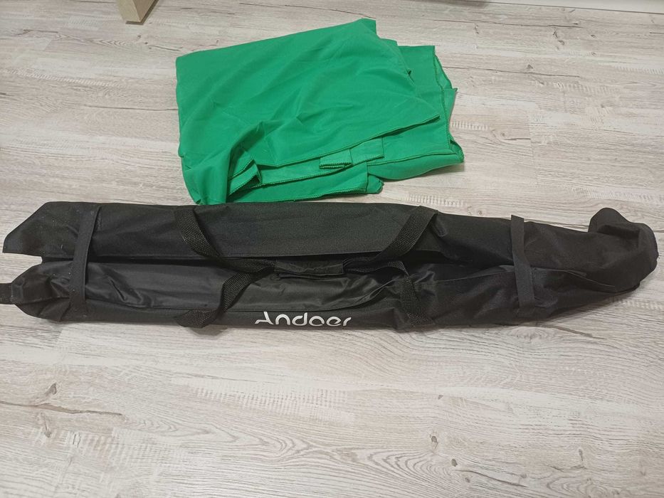 Set trepied pentru greenscreen, suport 2 x 3m cu pânză inclusă