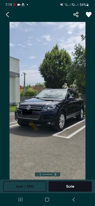 Vand VW Touareg 7P, 2012, perne de aer, roti iarna/vara DOT2024 2025