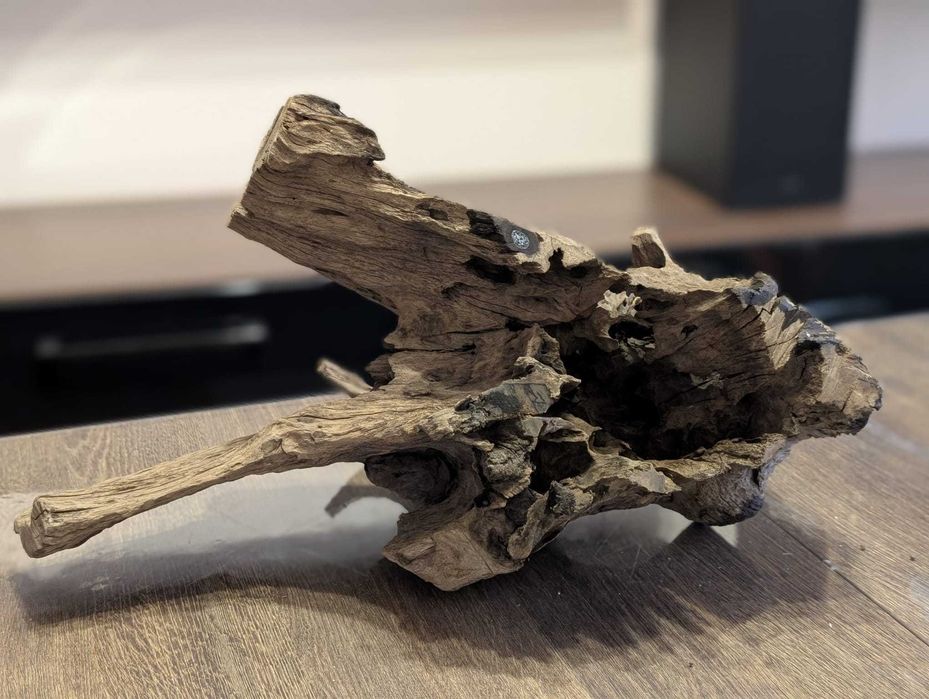 Vand lemn natural decor acvariu