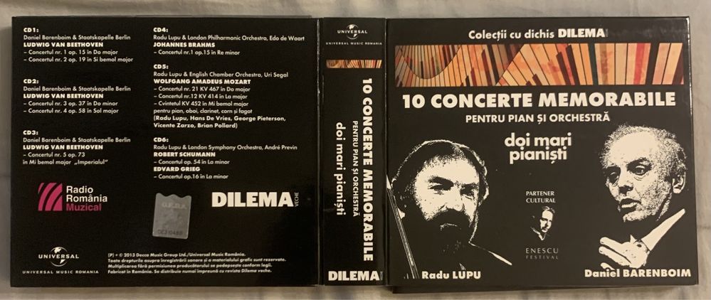 CD muzica culta, concerte pian, din colectia personala