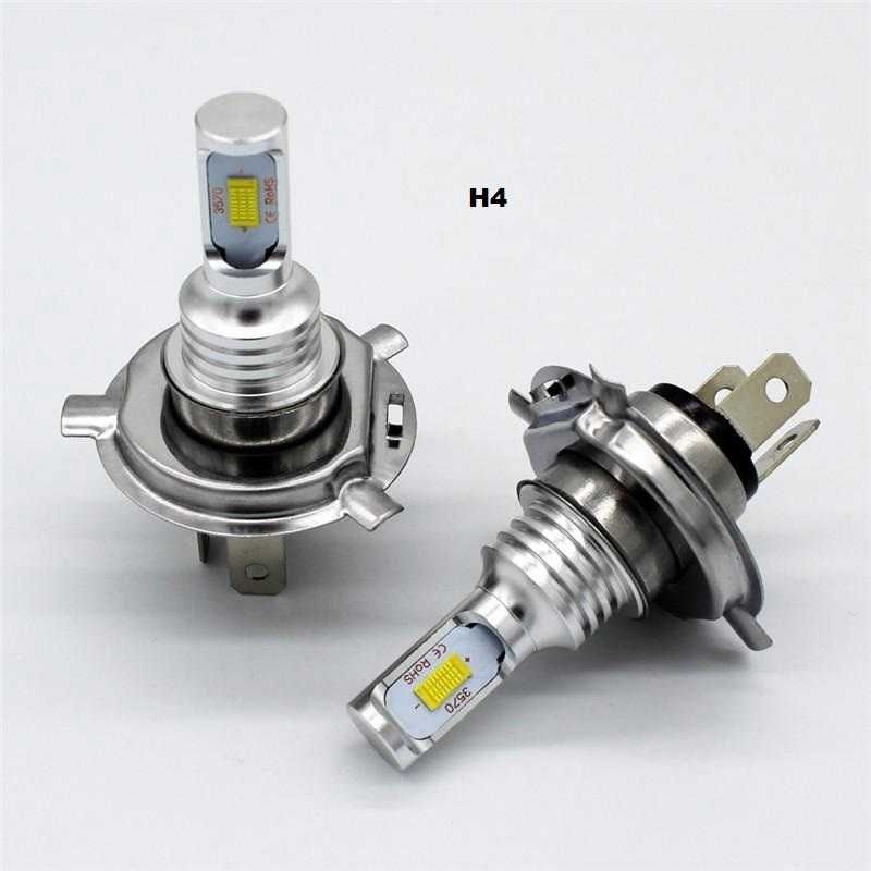 LED крушки H1 H3 H4 H7 H8 H11 HB3 HB4 без вентилатор 6000K