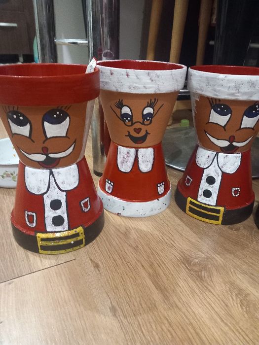 Ghivece pictate tematica Craciun