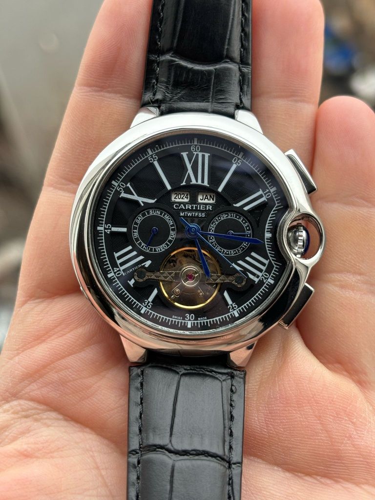 Ceas Automatic Cartier Argintiu-Negru