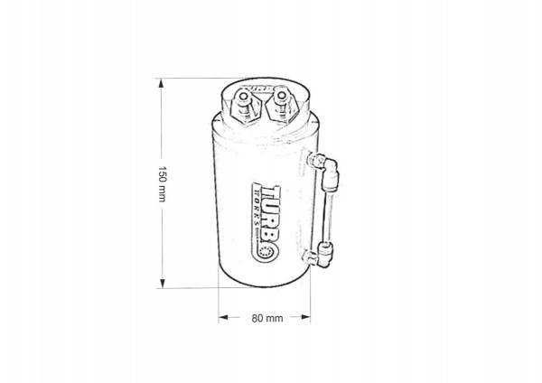 Маслен резервоар oil catch can 0.7l, 20mm, TurboWorks