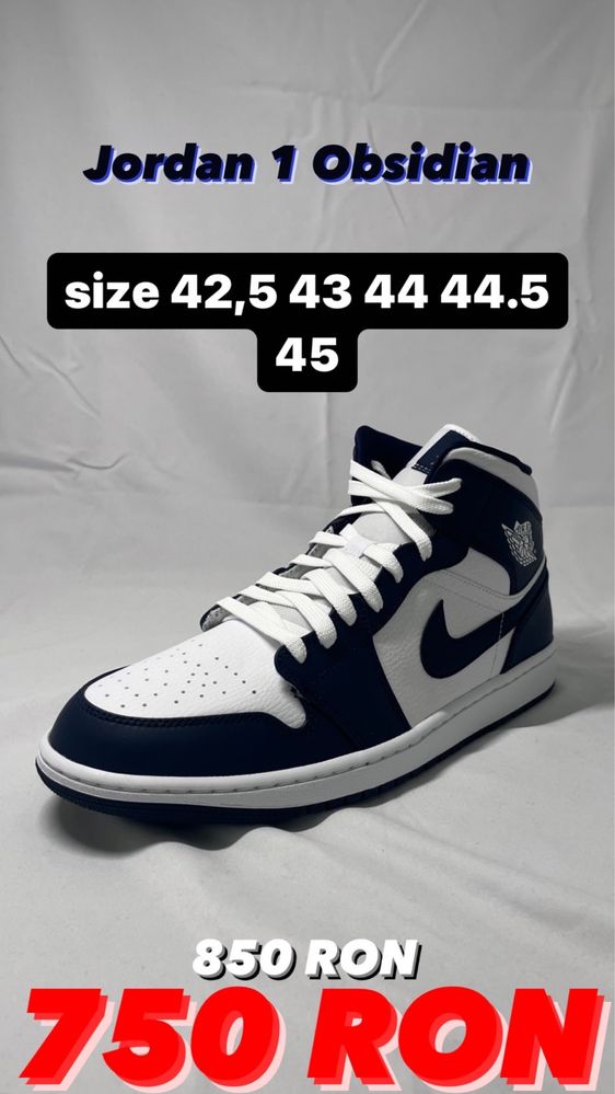 Jordan 1 Mid Obsidian