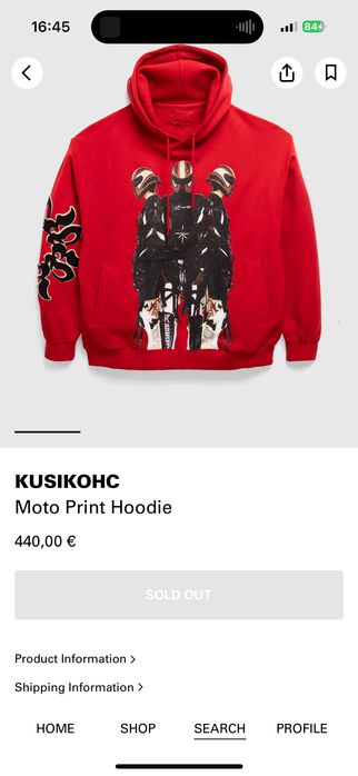 KUSIKOHC
Moto Print Hoodie M