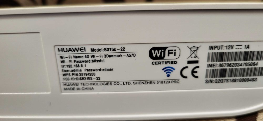Router Huawei 4G cu sim B315S-22, 150 Mbps, Alb  liber de retea