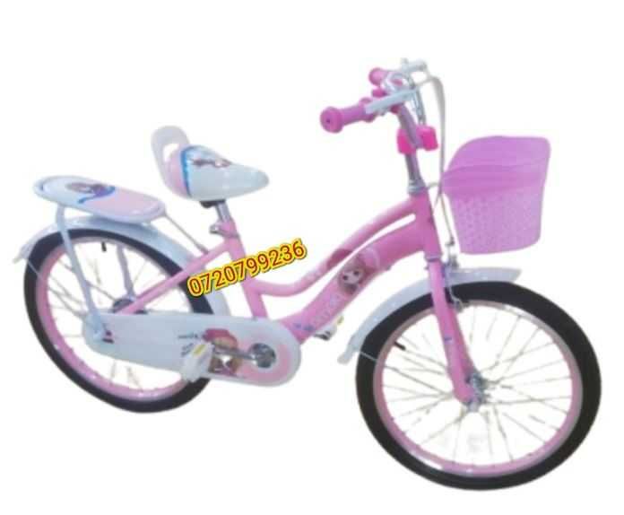Bicicleta 20'' pentru fete,cu cosulet 8-12 ani, roz
