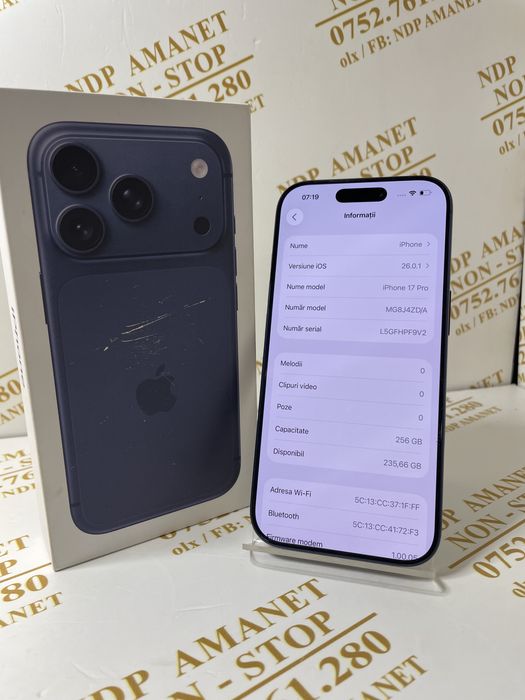NDP Amanet Braila Iphone 17 Pro 256gb (44104)