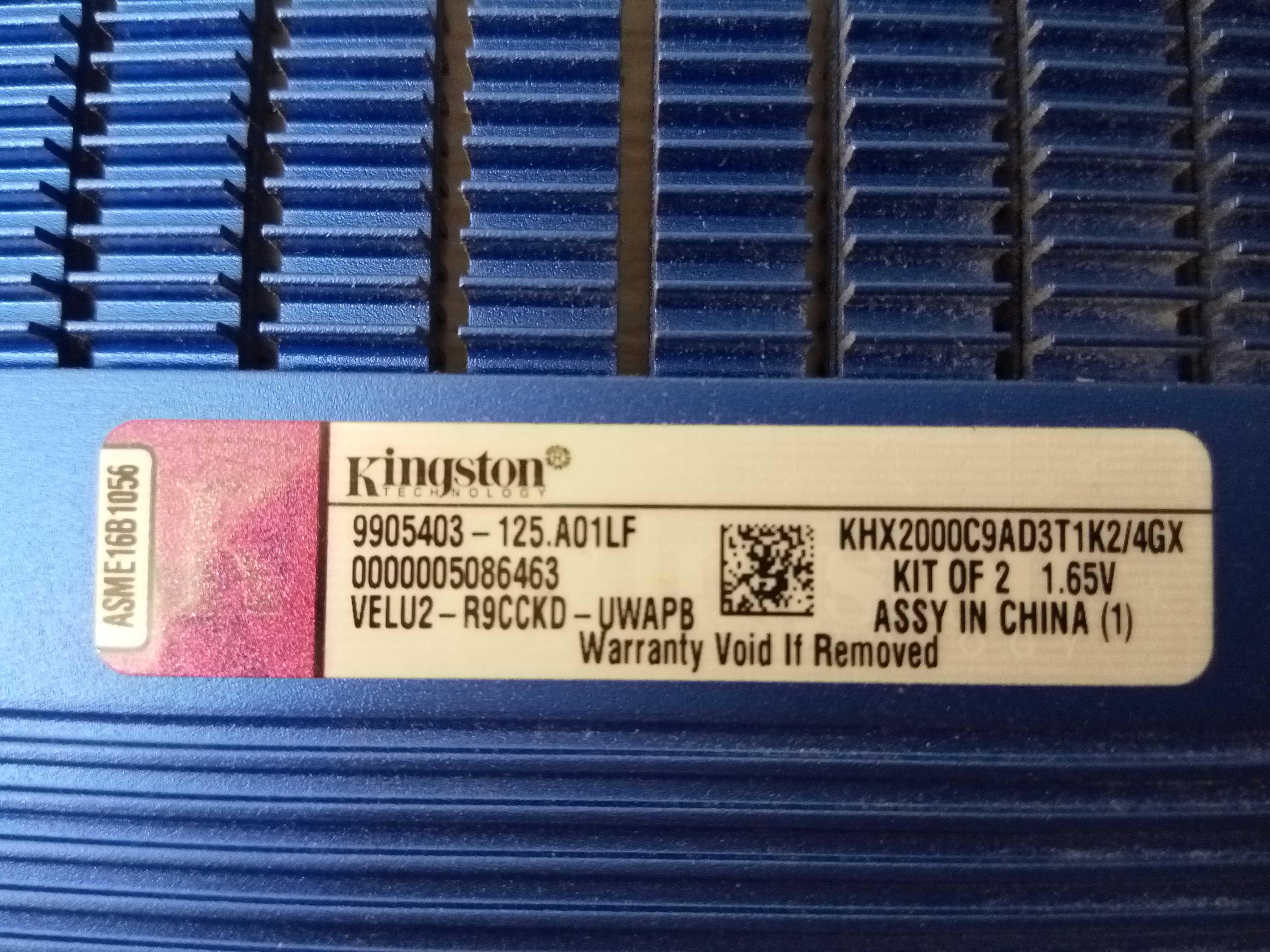 memorie DDR3 desktop Kingston HyperX 4GB (kit 2 module) 2000MHz CL9
