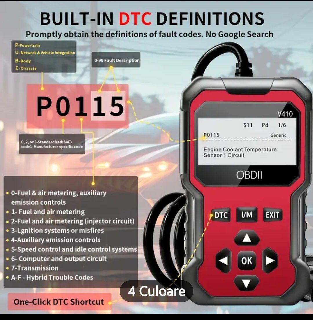 Tester auto OBD 2 diagnoza obd model 2025
