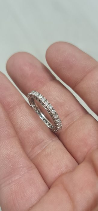 Inel aur Eternity diamante F-G VS1