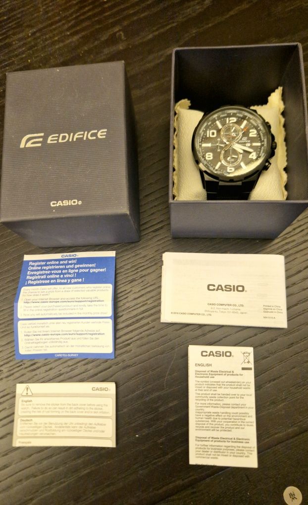 Ceas barbatesc Casio EFR-302BK-1A Nou Impecabil