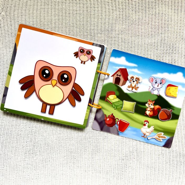 Образователен албум-играчка с велкро за деца