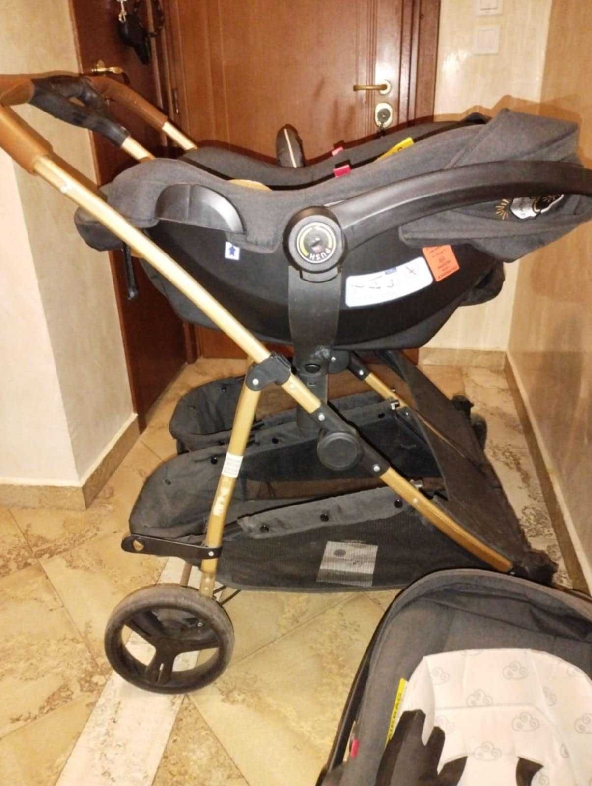 Количка за близнаци Chipolino Duo smart и столчета за кола