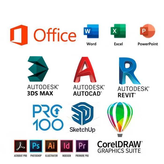 Установка Автокад программ Corel 3D Max Office Pro100 Базис Мебельщик