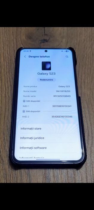 Samsung S23 8 / 256, 5G, dual sim, perfect funcțional