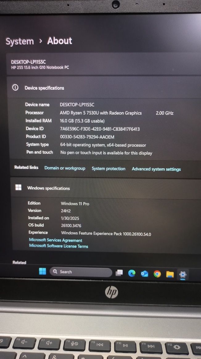 HP 255 G10 15.6"