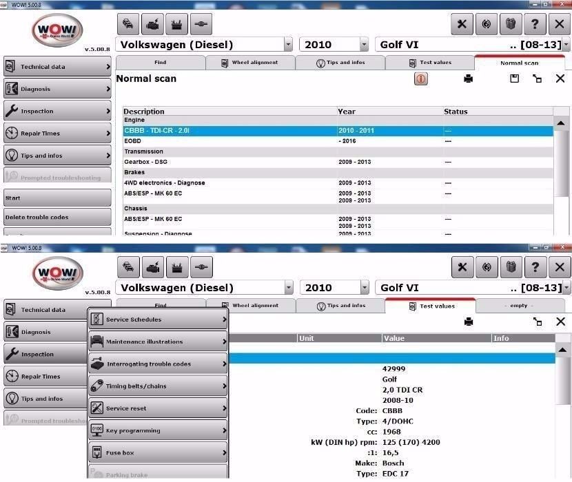 Interfata Diagnoza Tester Multimarca Wurth WOW Snooper Bluetooth 2025