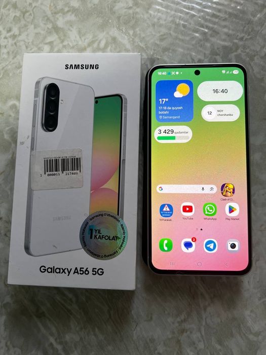 Samsung A 56. 8/128 gb ideal holatda