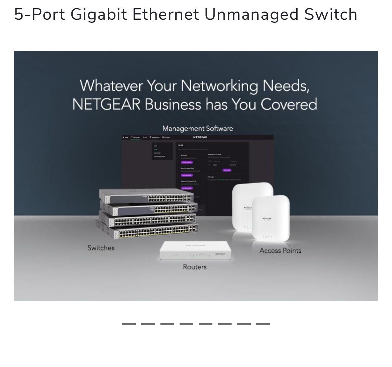 Comutator desktop Gigabit NETGEAR cu 5 porturi