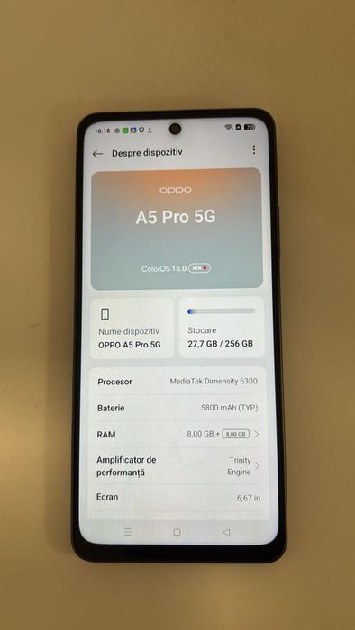 Telefon mobil OPPO A5 Pro, Dual SIM, 8GB RAM, 256GB, 4G -A-