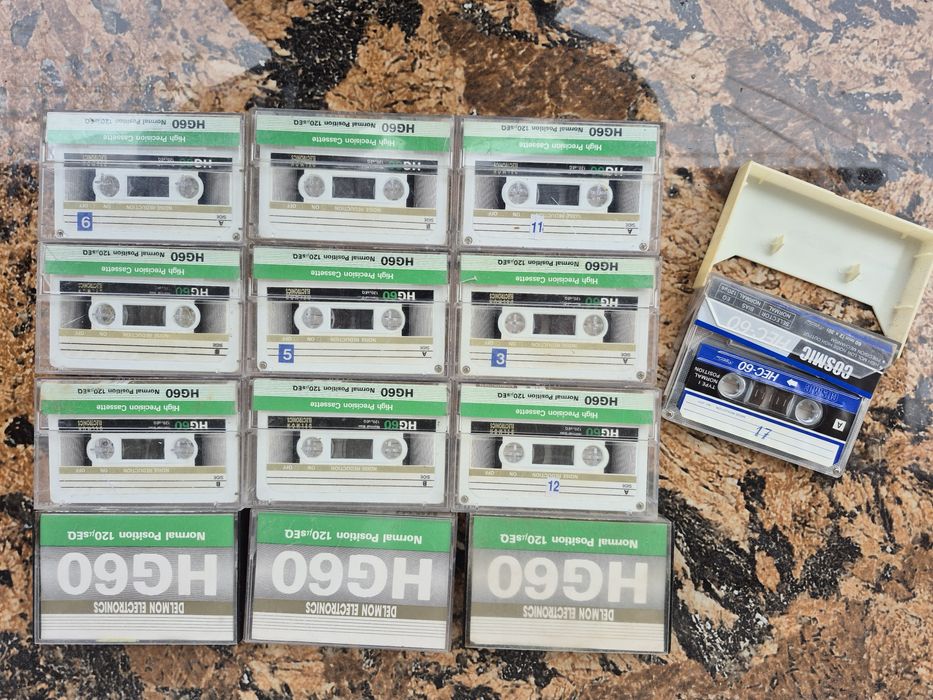 Vand 13 casete audio originale HG60&Cosmic 60 minute pentru reinregist