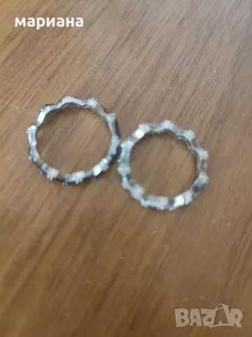 сребърни пръстени и обеци с камъни-комплект