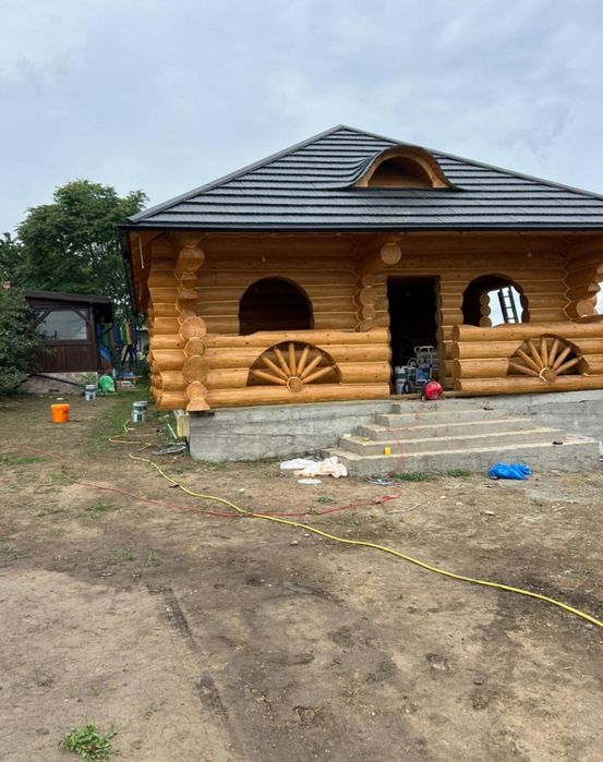 Facem case din lemn rotund vindem sau schimb cu auto