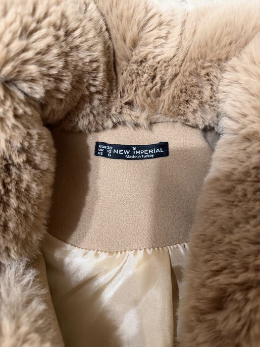 Кафяво палто с пух