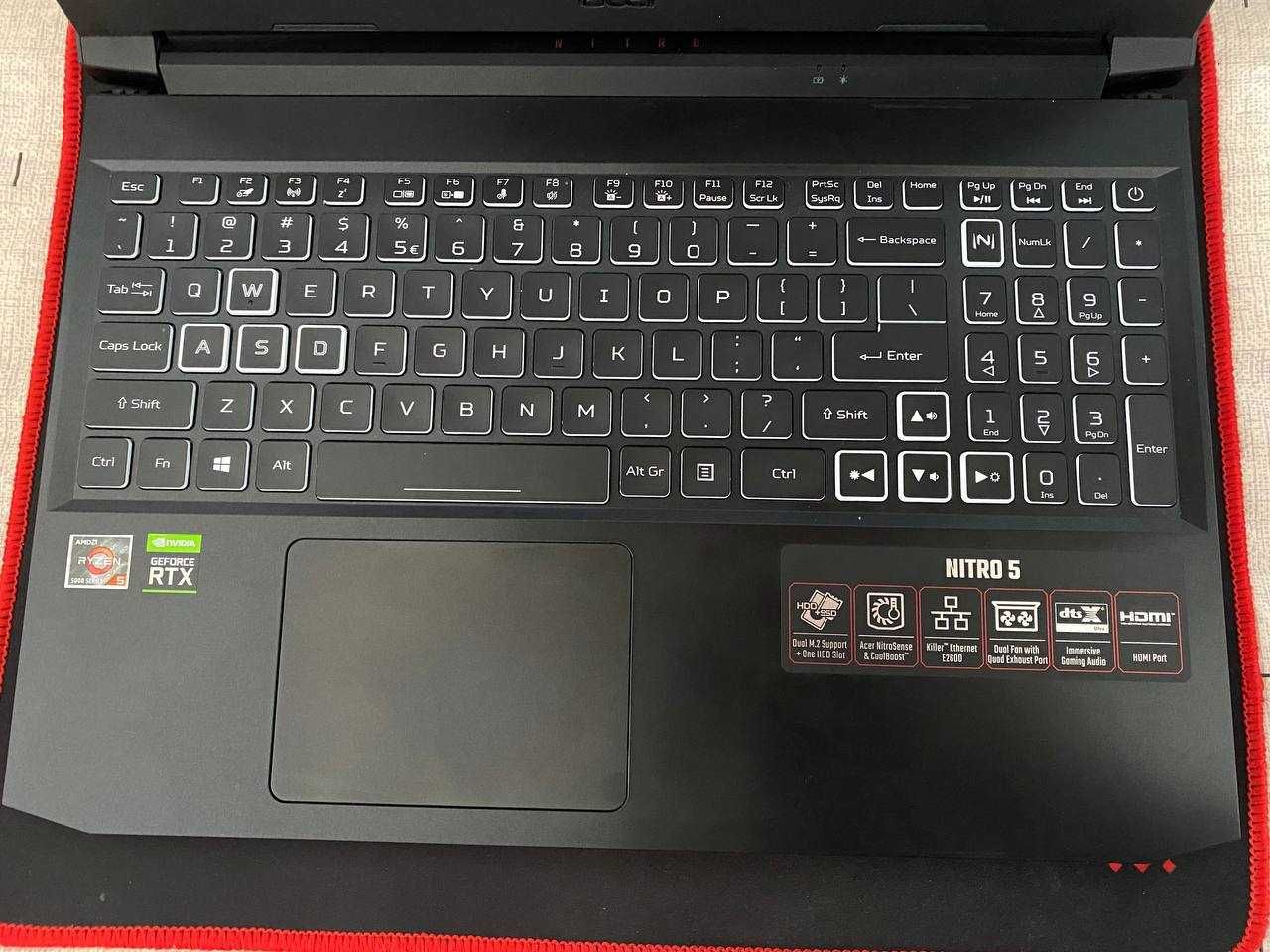 Laptop Gaming Acer Nitro 5, RTX 3060 6Gb,Ryzen 5 5600H,16Gb RAM, 144Hz